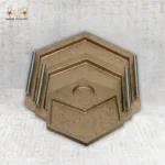 Green Marble Effect Hexagon Serving Tray - Image 3