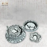 Black Marble Effect Round and Flower Coaster Set