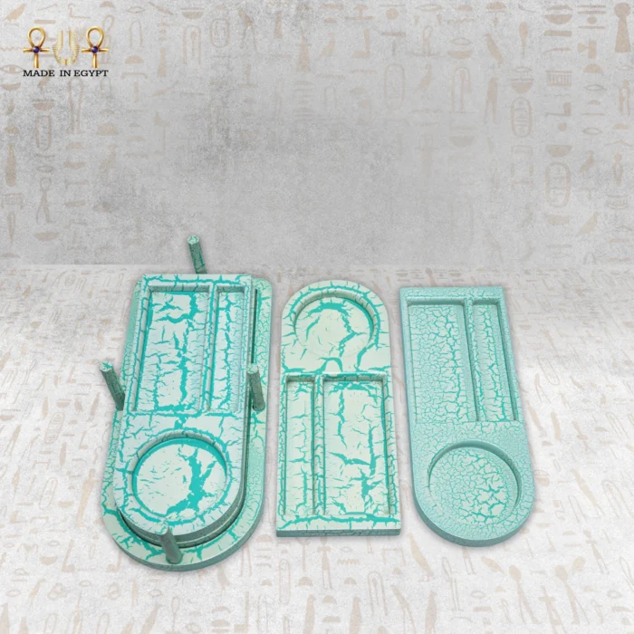 Turquoise Marble Effect Multi Serving Tray Set - Image 6