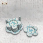 Turquoise Marble Effect Serving Tray Set - Image 14