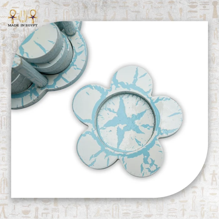 Turquoise Marble Effect Serving Tray Set - Image 13