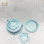 Turquoise Marble Effect Serving Tray Set - Image 2