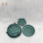 Turquoise Marble Effect Serving Tray Set - Image 21