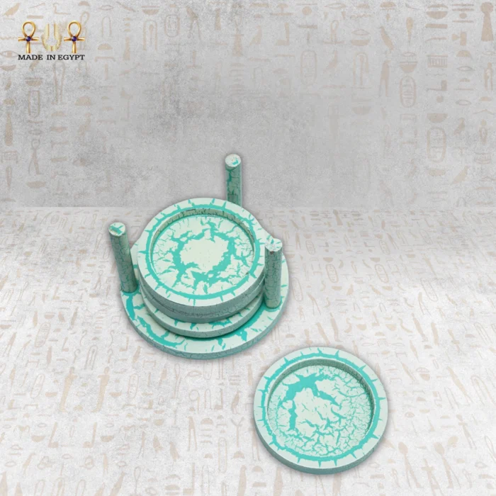 Turquoise Marble Effect Serving Tray Set - Image 17