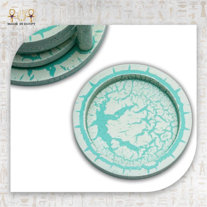Turquoise Marble Effect Serving Tray Set - Image 16