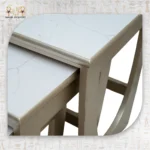 ⁦Marble Look Nesting Tables Set⁩ - الصورة ⁦3⁩