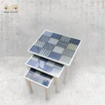 ⁦Geometric Pattern Nesting Tables Set⁩ - الصورة ⁦2⁩
