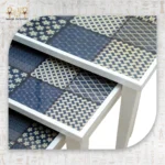 ⁦Geometric Pattern Nesting Tables Set⁩ - الصورة ⁦4⁩