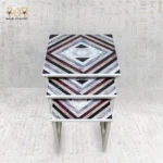 Wooden Geometric Nesting Tables Set