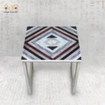 ⁦Wooden Geometric Nesting Tables Set⁩ - الصورة ⁦3⁩