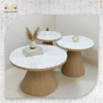 Luxury Marble Round Coffee Table Set