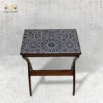 ⁦Luxury Wooden Side Table with Islamic Pattern⁩ - الصورة ⁦2⁩