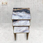 Luxury Marble Effect Nesting Tables Set