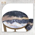 Luxury Marble Round Nesting Tables Set - Image 2
