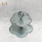 Two-Tier Floral Serving Stand
