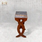 ⁦Luxury Wooden Nesting Tables with Marble-Effect Top⁩ - الصورة ⁦6⁩