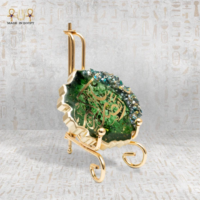 Ramadan Kareem Resin Decorative Art with Golden Stand - Image 3