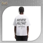 تيشيرت أوفر سايز Never Alone Keep Fighting - الصورة 2