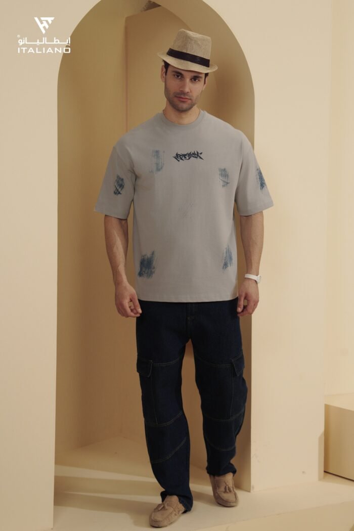 ⁦Men OverSize T-Shirt ITSH75⁩ - الصورة ⁦2⁩