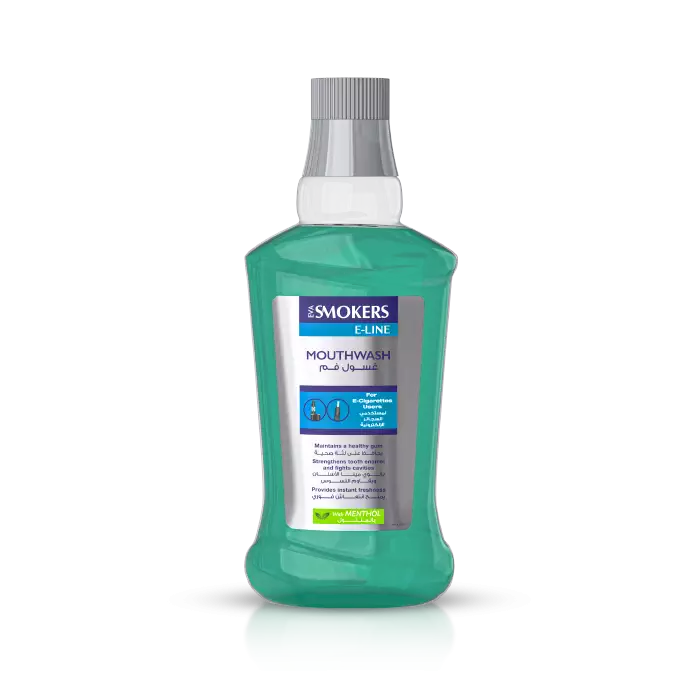 JENnmeiHdhsaIeYWyggChJVzPwUgNIcYer7cJWVR.png Eva Smokers E-Line MouthWash With Menthol 250 Ml - الصورة 1