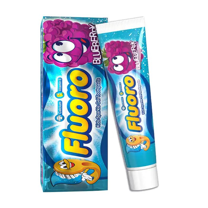 PFsB1lMoLlOtlnaVOGRmkIw1uXVd4kOfc4R5eXt0.jpg FLUORO KIDS SPARKLE GEL TOOTHPASTE WITH BLUEBERRY 20% OFF - Image 1