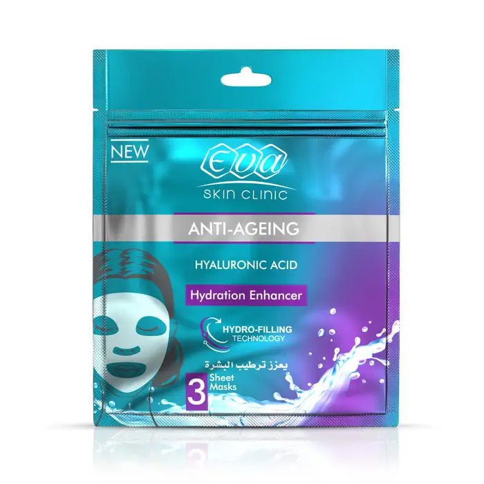 Tw5zovXz38G3hDJ9WnG1lM4mb56VQA6HtaptFqTo.jpg Eva Skin Clinic Hyaluronic Sheet Mask ( 3 Sheet Masks ) - Image 1