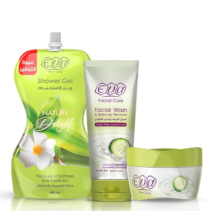 aqqcwOCdFyYvs08K71APNAAX9esoNUbZQ0DYank9.jpg Eva Skin Care Pampering Face & Body Kit – For Oily Skin - الصورة 1