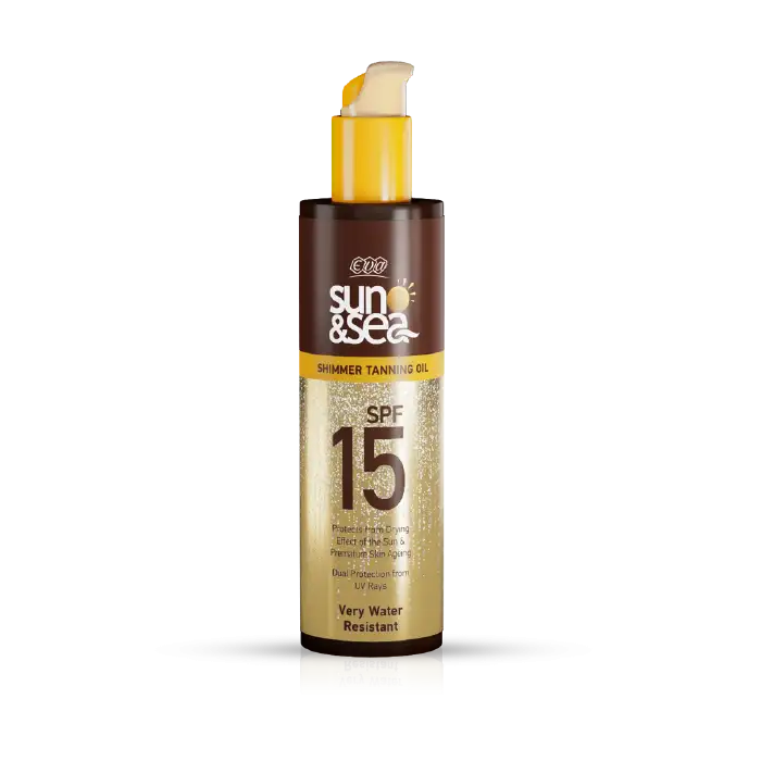 cZiFIkdNz5vqclUkwTOOAvd7PBIRi0BK7V9HMpa1.png Eva Sun & Sea Shimmer Tanning Oil SPF ( 15 ) 200 Ml - الصورة 1