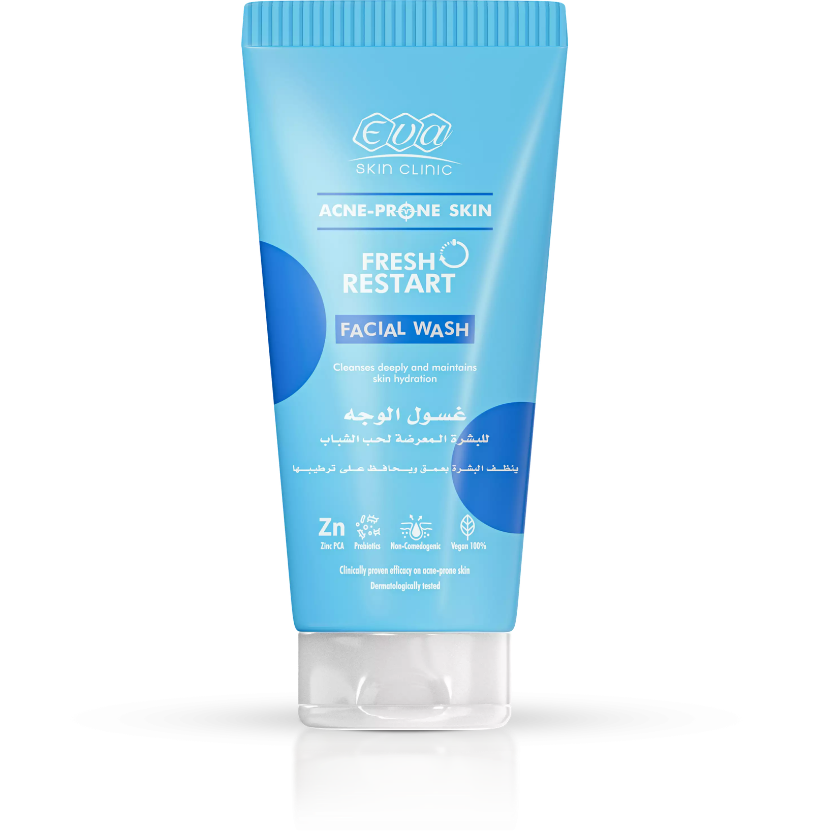 fYzSCY736rm1reX8S321ME8jWG0ryhCXW51cyQIY.png Eva Skin Clinic Acne-Prone Skin "Fresh Restart" Facial Wash 150 Ml - الصورة 1