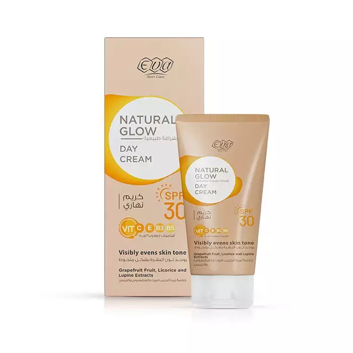 nTthJFIaOsP0Eh5kaDLWmwvMNhdc2qOmOnemeg05.jpg Eva Skin Care Natural Glow Day Cream With ( SPF 30 ) 50 Gm - الصورة 1