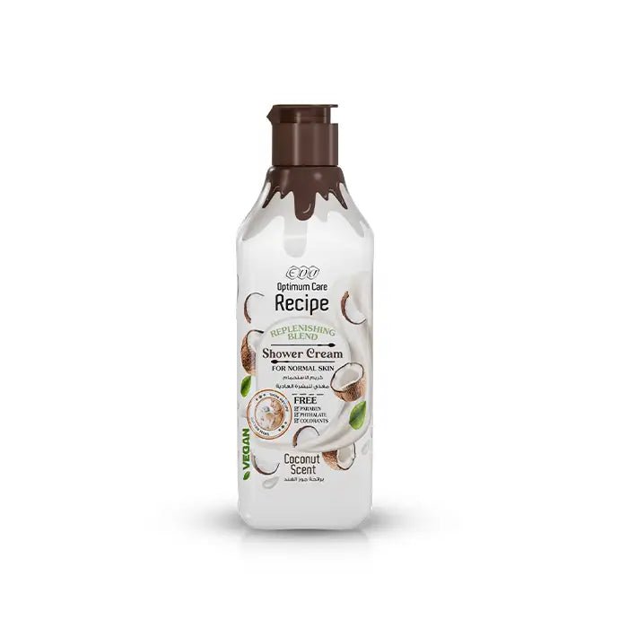qFjXL2a7XZMKxnOUQQBD4poWSFpAmT3aMz5C2fFY.jpg Eva Recipe Replenishing Blend Shower Cream For Normal Skin Coconut Scent 370 Ml - Image 1