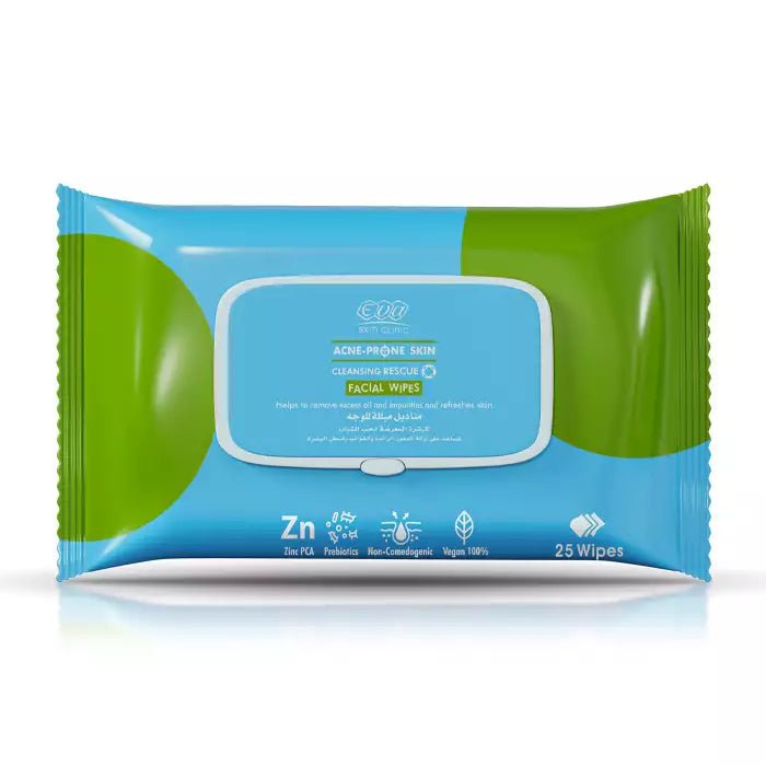 zObOOinP1FetmaqIhHErYISA9WAHwA5zszhO3h5T.jpg Eva Skin Clinic Acne-Prone Skin Facial Wipes ( 25 Wipes Per Pack) - Image 1